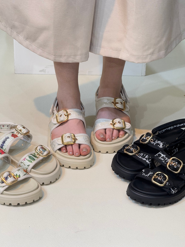 1213 صندل زنانه گوچی دو سگک پشت چسب GUCCI