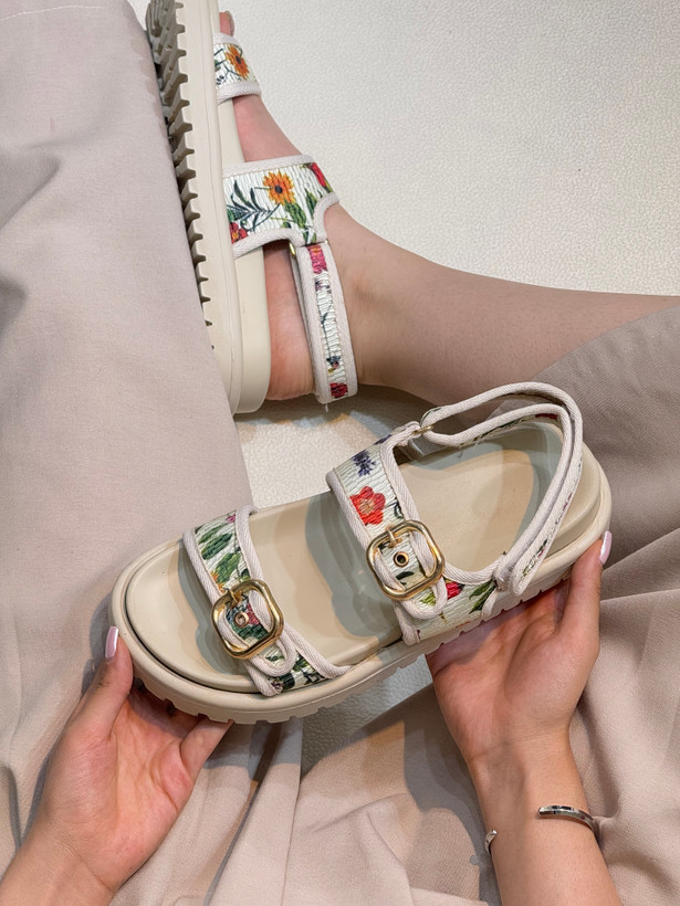1213 صندل زنانه گوچی دو سگک پشت چسب GUCCI