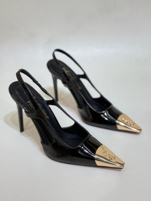 کفش زنانه پاشنه 10 سانت لودشکا پنجه طلا وای اس ال Yves Saint Laurent کد 1449
