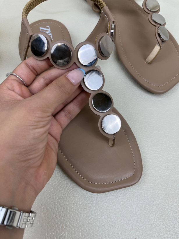 صندل زنانه زارا انگشتی سکه ای ZARA کد 1557