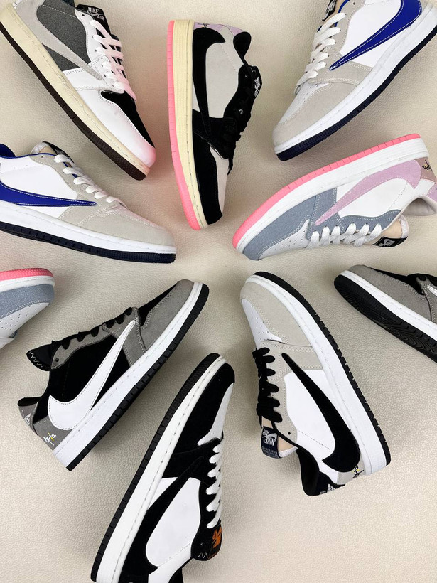کتانی ونس زنانه ایر جردن وان لو اسکات تراویس نایک AIR jordan 1 low Travis Scott کد 943