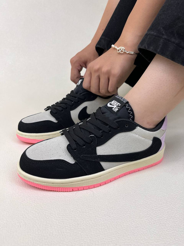 کتانی ونس زنانه ایر جردن وان لو اسکات تراویس نایک AIR jordan 1 low Travis Scott کد 943