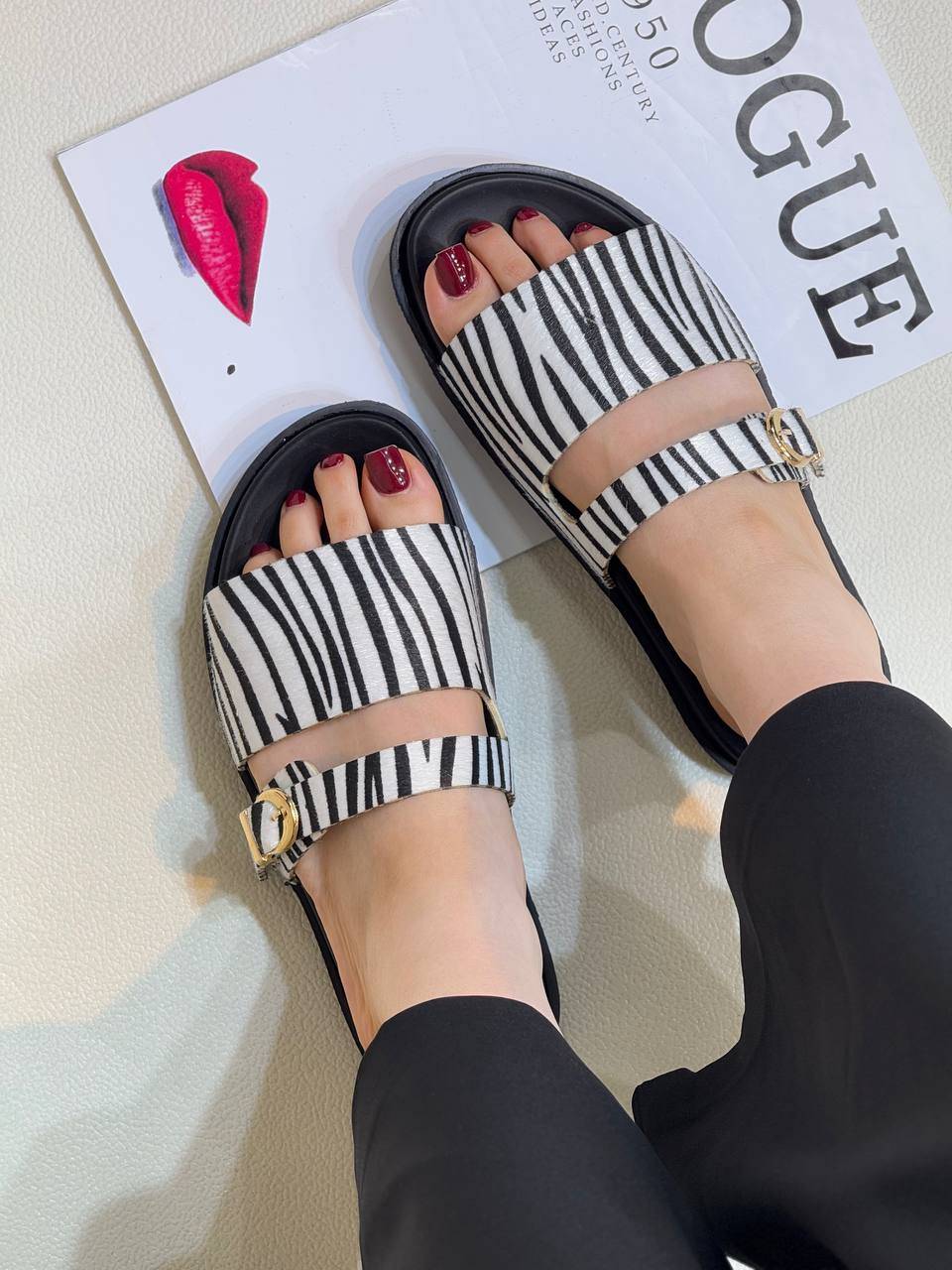 صندل زنانه زارا طرح زبرا ZARA