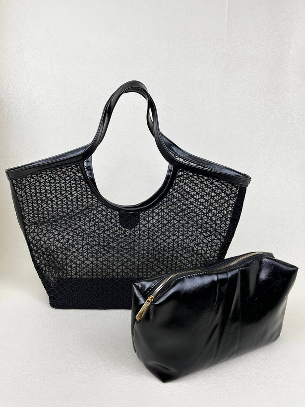 کیف زنانه دو کیفه توری طرح سبدی زارا ZARA کد 1636