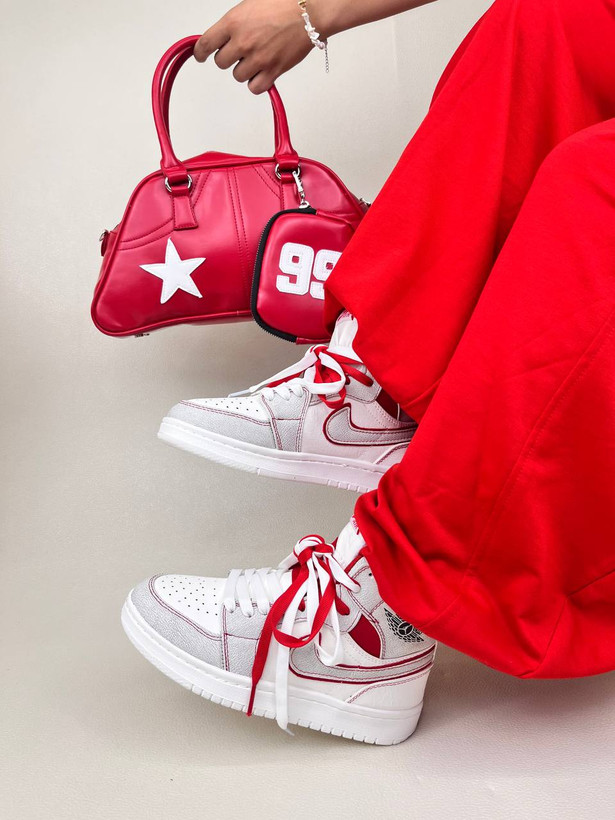 کتونی ونس ساقدار زنانه ایر جردن وان رد فانتوم jordan 1 RED fantom کد 912