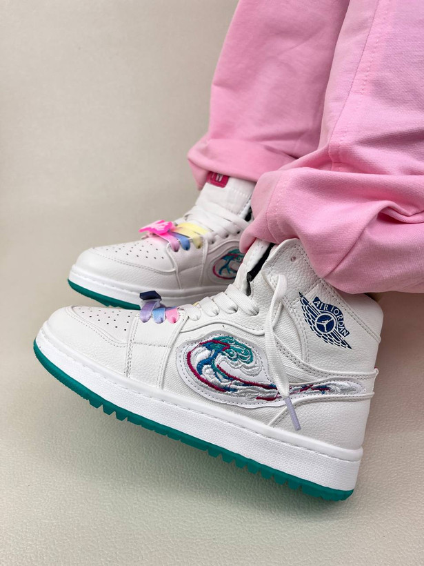 کتونی ونس زنانه ساقدار باربی ایر جردن وان air jordan 1 sample barbie کد 912