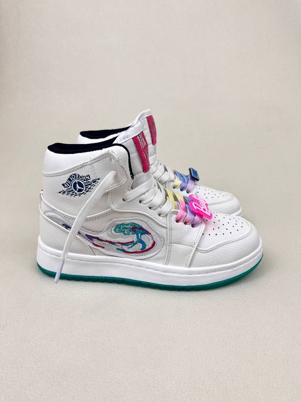 کتونی ونس زنانه ساقدار باربی ایر جردن وان air jordan 1 sample barbie کد 912