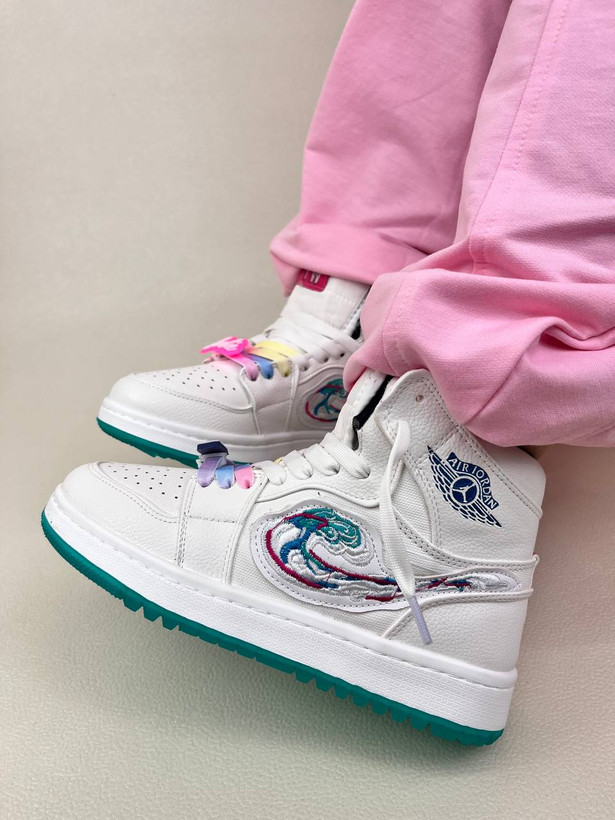 کتونی ونس زنانه ساقدار باربی ایر جردن وان air jordan 1 sample barbie کد 912