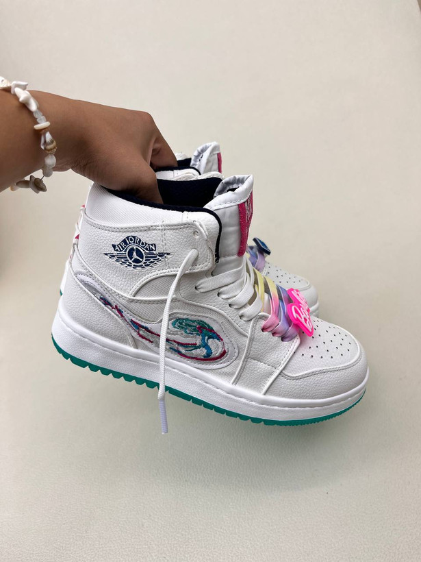 کتونی ونس زنانه ساقدار باربی ایر جردن وان air jordan 1 sample barbie کد 912