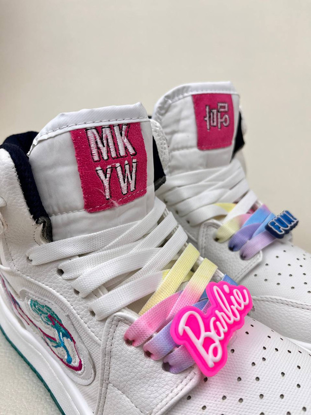 کتونی ونس زنانه ساقدار باربی ایر جردن وان air jordan 1 sample barbie کد 912