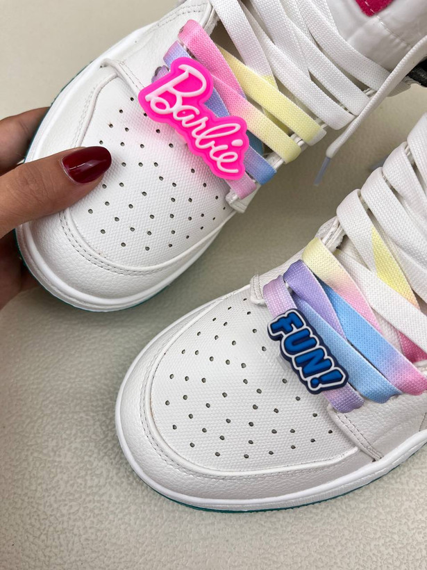 کتونی ونس زنانه ساقدار باربی ایر جردن وان air jordan 1 sample barbie کد 912