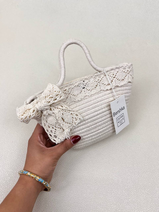 کیف زنانه پاسپورتی کنفی برشکا دانتل پاپیونی Bershka کد 1532