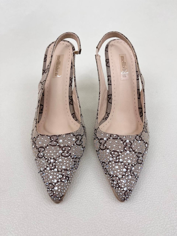 کفش پاشنه دار زنانه گوچی نگین دار GUCCI کد 1272