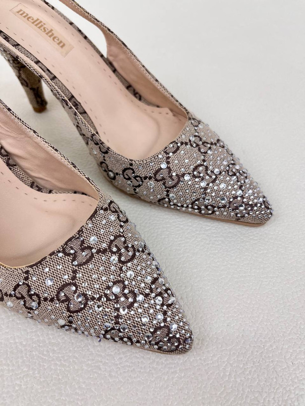 کفش پاشنه دار زنانه گوچی نگین دار GUCCI کد 1272