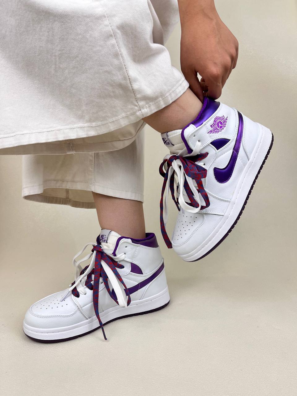 کتونی ونس زنانه ساقدار ایر جردن 1 کرومی 1 NIKE AIR JORDAN کد 912