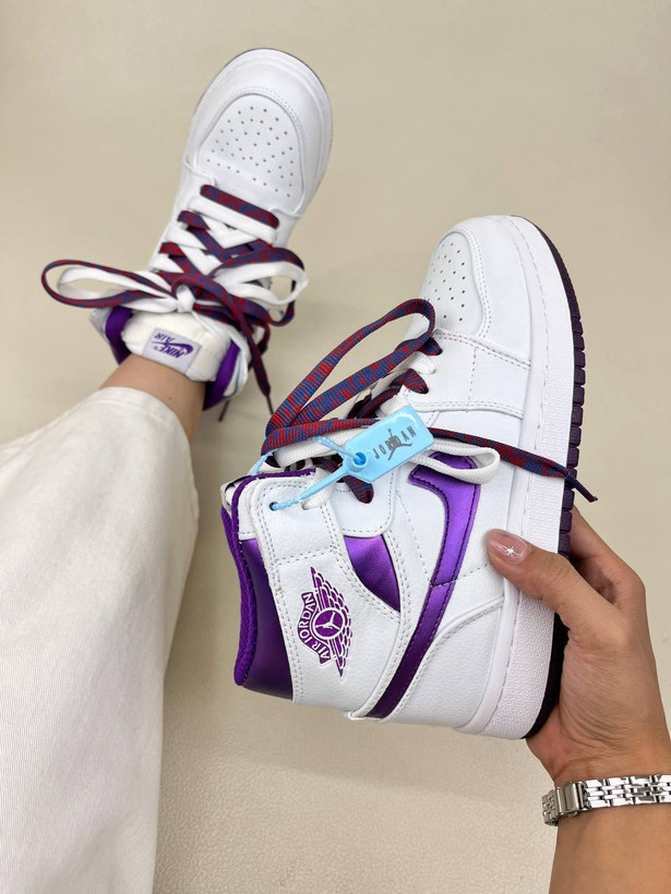 کتونی ونس زنانه ساقدار ایر جردن 1 کرومی 1 NIKE AIR JORDAN کد 912