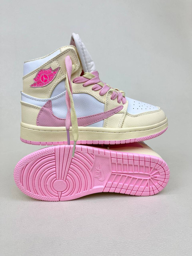 کتونی ساقدار زنانه ایر جردن وان لو اسکات تراویس نایک AIR jordan 1 low Travis Scott کد 912
