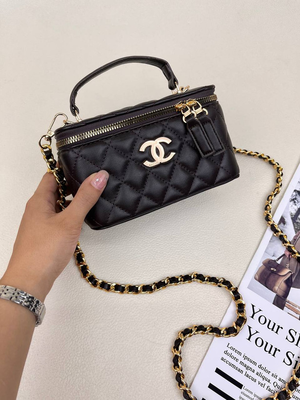 کیف زنانه باکسی دوختی آینه دار شنل CHANEL کد 1670