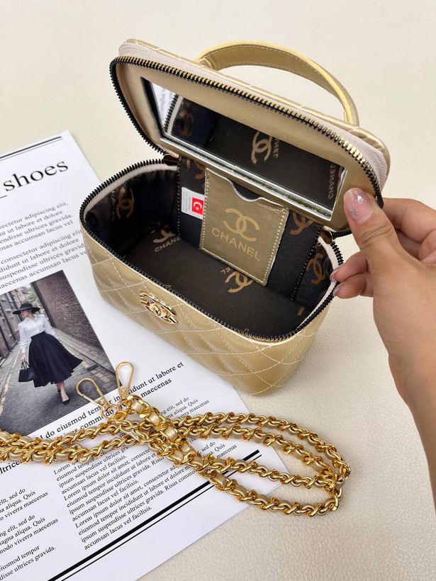 کیف زنانه باکسی دوختی آینه دار شنل CHANEL کد 1670