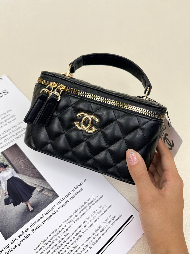 کیف زنانه باکسی دوختی آینه دار شنل CHANEL کد 1670