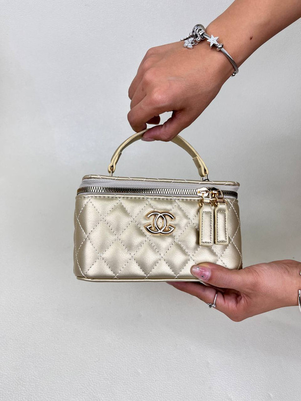 کیف زنانه باکسی دوختی آینه دار شنل CHANEL کد 1670