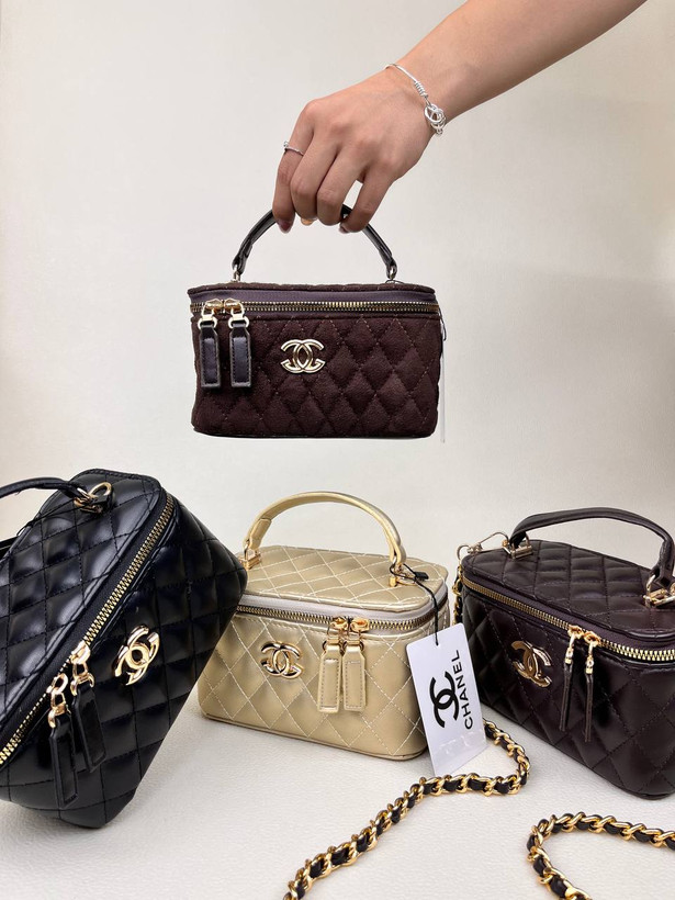 کیف زنانه باکسی دوختی آینه دار شنل CHANEL کد 1670